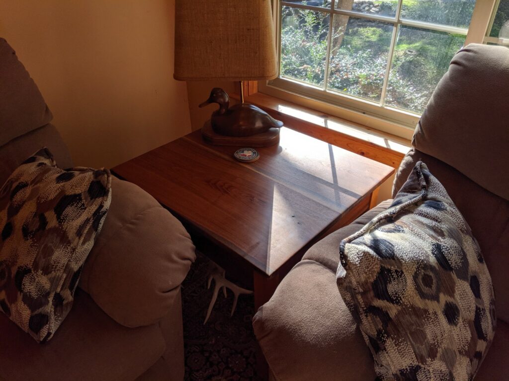 Walnut and Maple End Table